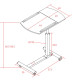 Ергономична мобилна маса за лаптоп с накланящ се плот
