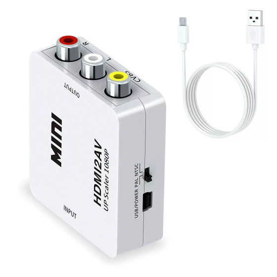 HDMI към AV RCA преобразувател - 1080P висококачествен сигнал