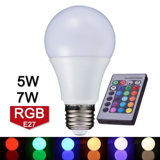 Смарт RGB крушка с дистанционно | Лесна смяна на цветове