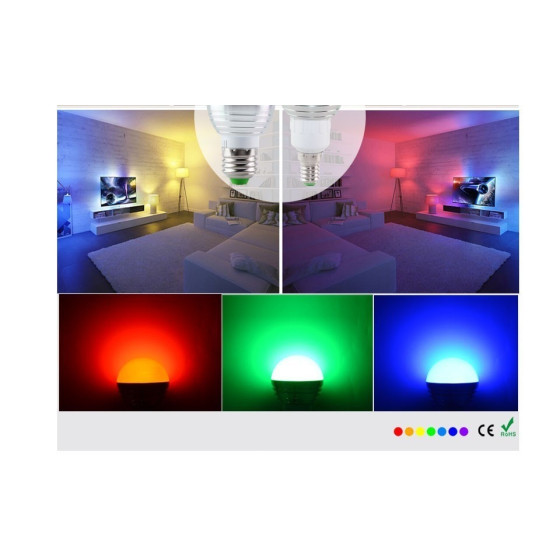 Смарт RGB крушка с дистанционно | Лесна смяна на цветове