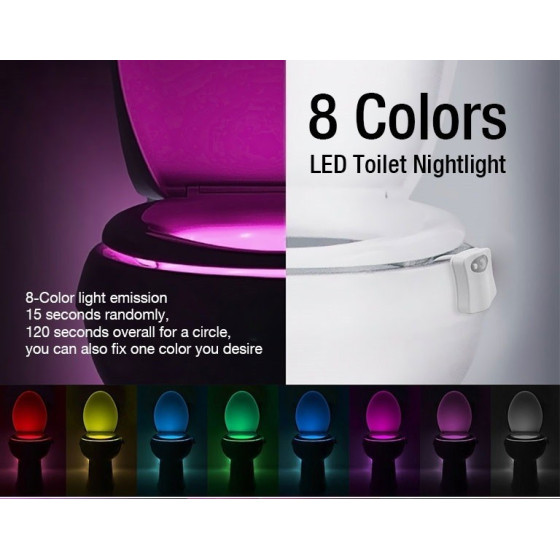 LED осветление за тоалетна чиния със сензор ToiLight - Многоцветно осветление